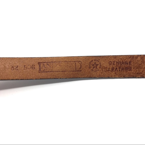 Vintage 90s Lands End Leather Belt - Picture 6 of 6